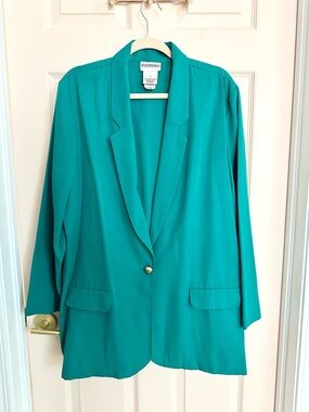 Vintage teal essentials blazer